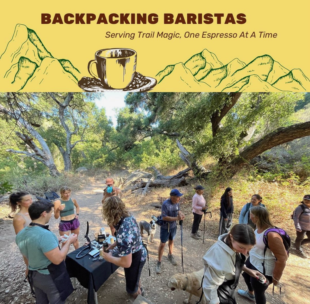 Backpacking Baristas pop-up on August 25, 2024