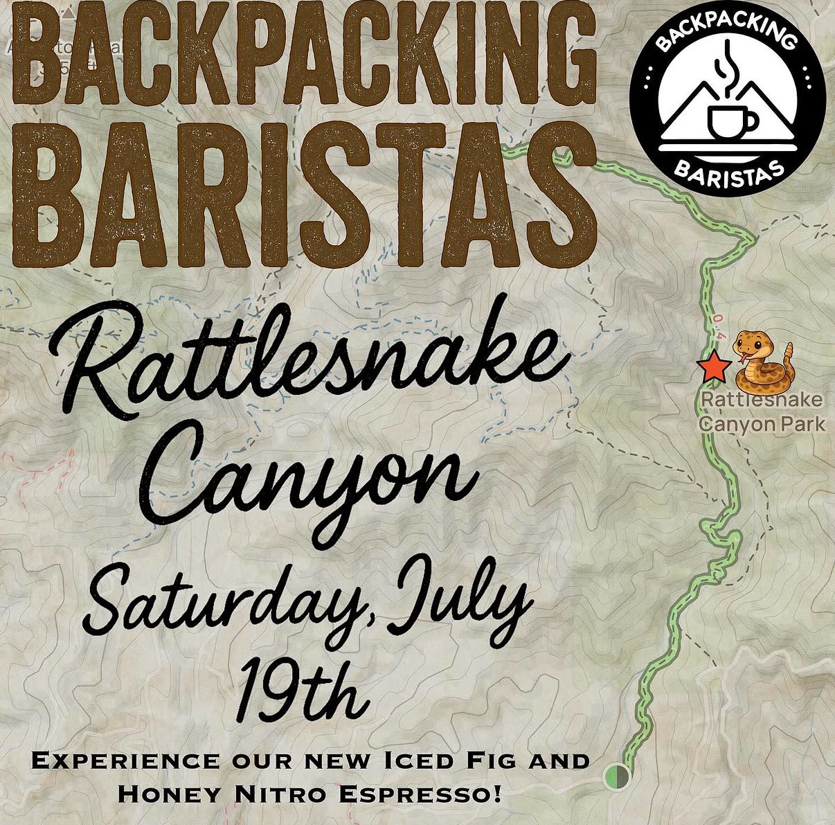 Backpacking Baristas pop-up on July 6, 2025
