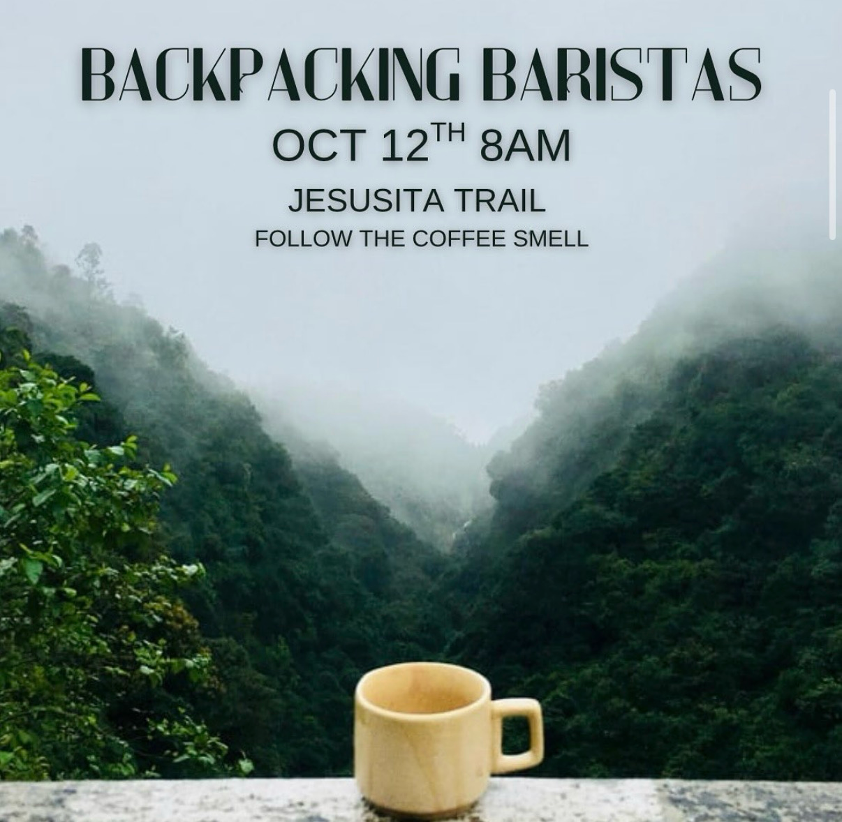 Backpacking Baristas pop-up on October 12, 2025